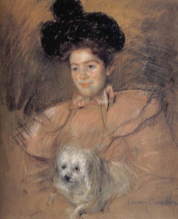 Mary Cassatt The girl holding the dog